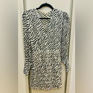 Maje Ribane Zebra Print Mini Dress FR 36 / US S 4